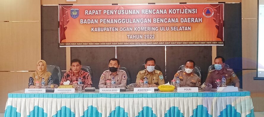 RAPAT PENYUSUNAN KONTIGENSI LONGSOR PADA BADAN PENANGGULANGAN BENCANA DAERAH TAHUN 2022.