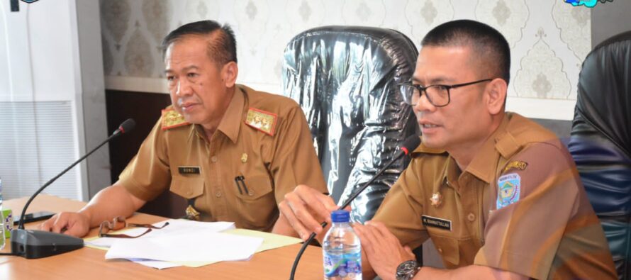 SEKDA OKU SELATAN PIMPIN RAPAT PEMBAHASAN PERUBAHAN KEDUA PERKADA OKU SELATAN 50/2021