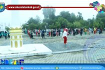 PEMKAB OKU SELATAN GELAR SENAM BERSAMA UNTUK MEWUJUDKAN SELURUH PEGAWAI SEHAT DAN BUGAR.