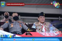 DALAM MENYEMARAKKAN HUT RI KE-77 DAN HUT PRAMUKA KE-61 PEMKAB OKU SELATAN BERSAMA KWARCAB GELAR LOMBA GERAK JALAN PRAMUKA TINGKAT SD, SMP DAN SMA SE- KABUPATEN OKU SELATAN.