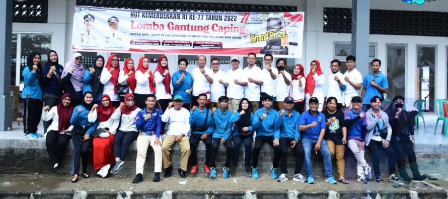 PEMKAB OKU SELATAN GELAR LOMBA GANTUNG CAPING BERSAMA MASYARAKAT OKU SELATAN DALAM MENYEMARAKKAN PERINGATAN HUT RI KE-77 TAHUN 2022.