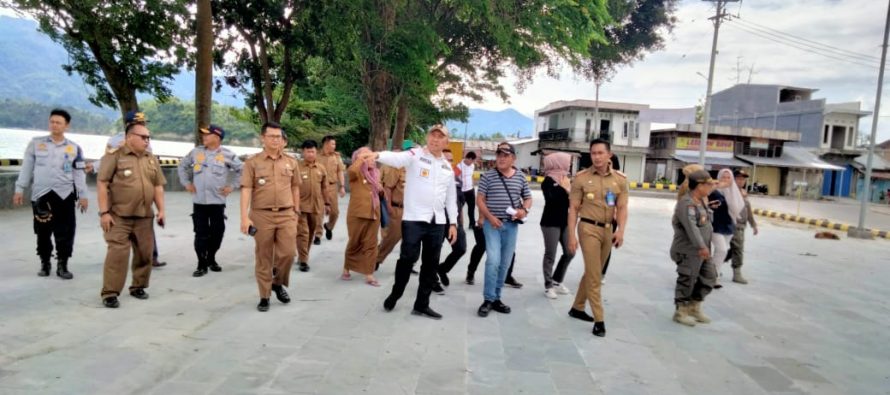 BUPATI POPO ALI TINJAU SARANA DAN INFRASTRUKTUR PENDUKUNG SRIWIJAYA RANAU GRAN FONDO 2022