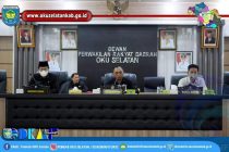 SEKRETARIS DAERAH KABUPATEN OKU SELATAN HADIRI RAPAT PENUTUPAN PARIPURNA DPRD DENGAN AGENDA PEBAHASAN RANCANGAN PERATURAN DPRD TENTANG TATA TERTIB DPRD OKU SELATAN.