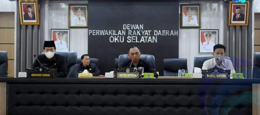 SEKRETARIS DAERAH KABUPATEN OKU SELATAN HADIRI RAPAT PENUTUPAN PARIPURNA DPRD DENGAN AGENDA PEBAHASAN RANCANGAN PERATURAN DPRD TENTANG TATA TERTIB DPRD OKU SELATAN.