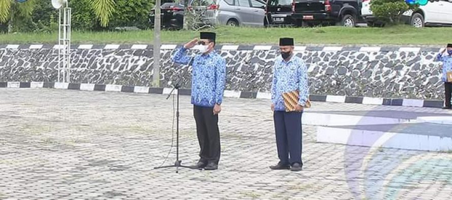 UPACARA HKN MARET 2022, SEKDA HARAPKAN DINAS PU PR BENAHI INFRASTRUKTUR, KOORDINASI DAN BEKERJASAMA ANTAR INSTANSI TERKAIT, SEMUA DEMI KESEJAHTERAAN MASYARAKAT OKU SELATAN