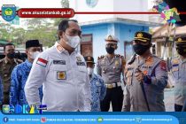 BUPATI OKU SELATAN BERSAMA KAPOLRES OKU SELATAN TINJAU SECARA LANGSUNG KEGIATAN GEBYAR VAKSINASI TAHAP III (BOOSTER).