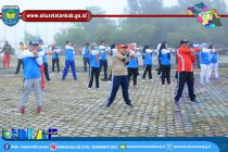 JAGA KEBUGARAN, JAJARAN PEMKAB OKU SELATAN ANTUSIAS IKUTI SENAM SEHAT BERSAMA