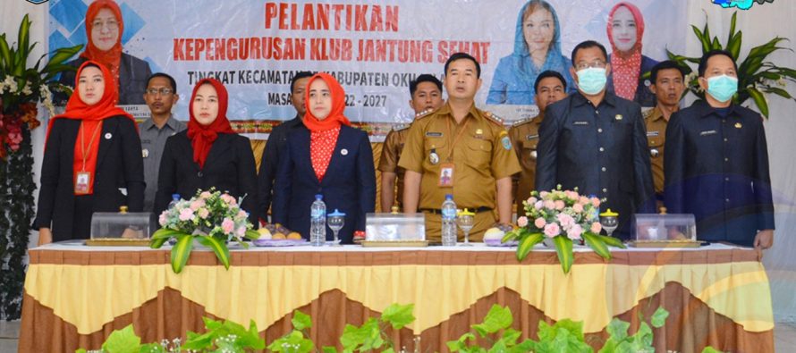 KETUA YJI CABANG KABUPATEN OKU SELATAN MELANTIK 8 PENGURUS KLUB JANTUNG SEHAT TINGKAT KECAMATAN DI OKU SELATAN.