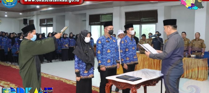 WAKIL BUPATI SHOLEHIEN ABUASIR MELANTIKAN JABATAN FUNGSIONAL DI LINGKUNGAN PEMERINTAH KABUPATEN OKU SELATAN.