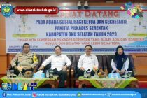 HADAPI PILKADES SERENTAK TAHUN 2023, DINAS PMPD OKU SELATAN GELAR SOSIALISASI PANITIA PEMILIHAN KEPALA DESA SERENTAK KABUPATEN OKU SELATAN TAHUN 2023