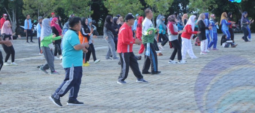 PEMKAB OKU SELATAN KEMBALI MENGGELAR SENAM SEHAT BERSAMA