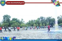 DUKUNG GERMAS, PEMKAB OKU SELATAN KEMBALI GELAR SENAM SEHAT BERSAMA PARA PEGAWAI