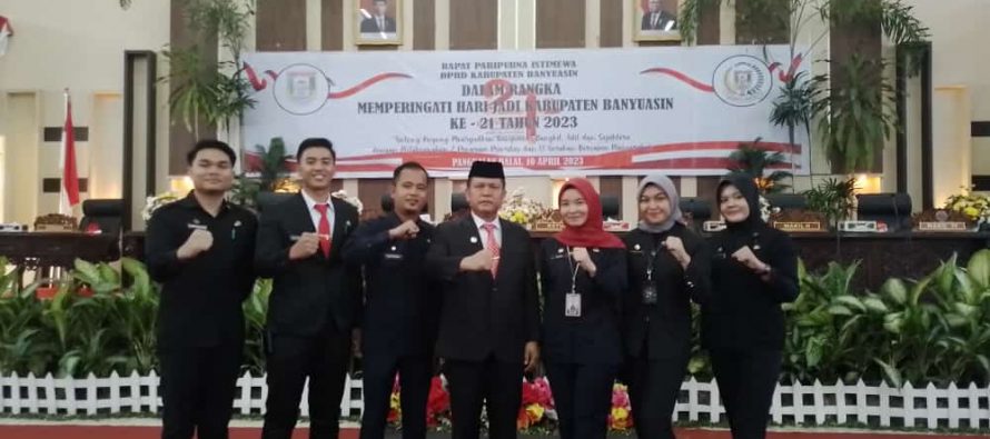 PEMKAB OKU SELATAN HADIRI RAPAT PARIPURNA ISTIMEWA DPRD BANYUASIN DALAM RANGKA PERINGATAN HARI JADI KABUPATEN BANYUASIN KE-21 TAHUN 2023.