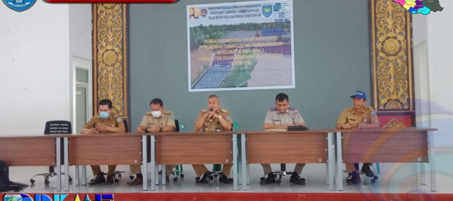 ASISTEN II BIDANG PEREKONOMIAN DAN PEMBANGUNAN SETDA OKU SELATAN HADIRI PEMBAYARAN UANG GANTI RUGI TAHAP DUA AKSES JALAN PEMBANGUNAN BENDUNGAN TIGA DIHAJI.