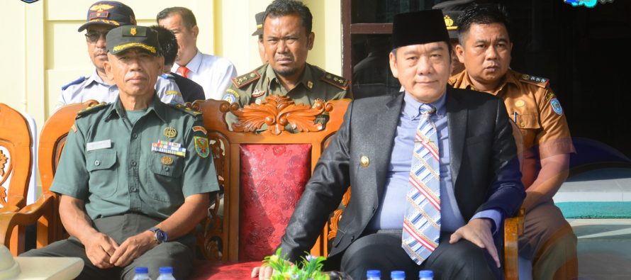 WAKIL BUPATI OKU SELATAN HADIRI APEL GELAR PASUKAN PERSONEL PAM TPS PILKADES SERENTAK 2023