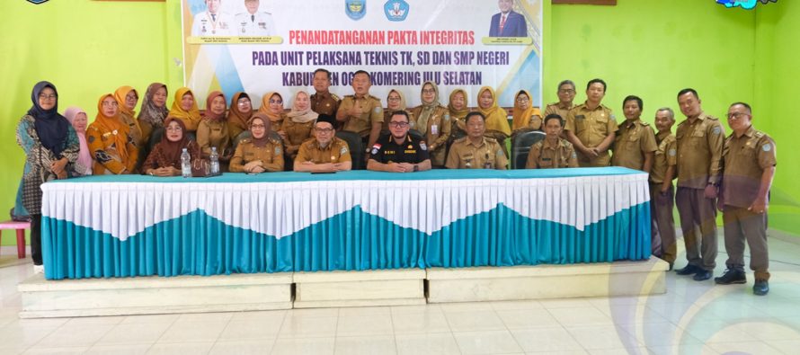 DINAS PENDIDIKAN OKU SELATAN GELAR PENANDATANGANAN PAKTA INTEGRITAS PADA UNIT PELAKSANAAN TEKNIS TK, SD DAN SMP NEGERI DI KABUPATEN OKU SELATAN.
