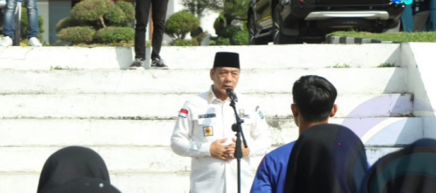 WAKIL BUPATI OKU SELATAN LEPAS 23 PESERTA JAMBORE PEMUDA DAERAH (JPD) UNTUK MENGIKUTI JPD PROVINSI SUMATERA SELATAN.