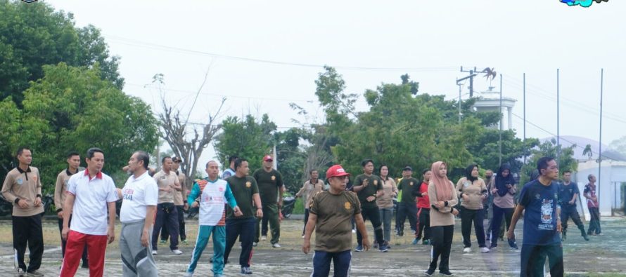 JAGA KESEHATAN DAN KEBUGARAN JASMANI PARA PEGAWAI, PEMKAB OKU SELATAN RUTIN GELAR SENAM SEHAT BERSAMA