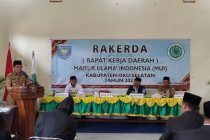 PEMKAB OKU SELATAN HADIRI RAKERDA MUI KABUPATEN OKU SELATAN TAHUN 2023.