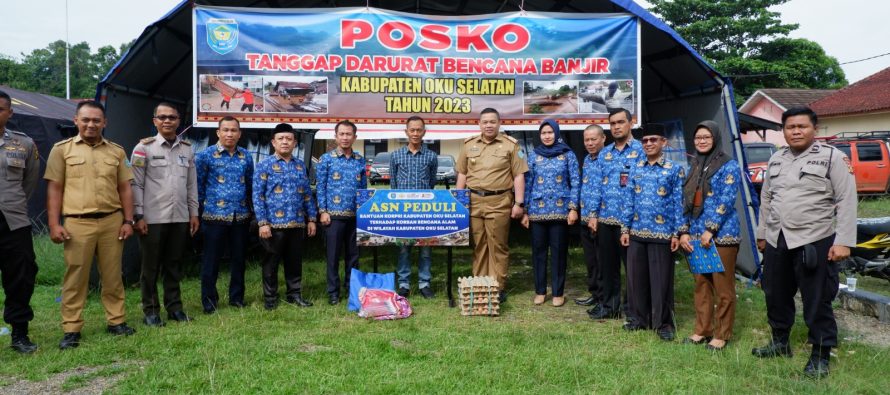 KOPRI KABUPATEN OKU SELATAN SERAHKAN BANTUAN KEPADA KORBAN TERDAMPAK BENCANA BANJIR DI OKU SELATAN.