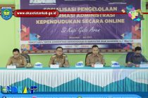 DISDUKCAPIL OKU SELATAN GELAR SOSIALISASI PENGELOLAAN INFORMASI ADMINISTRASI KEPENDUDUKAN SECARA ON LINE ( SI KUPI GULA AREN OKU SELATAN) TAHUN ANGGARAN 2023.