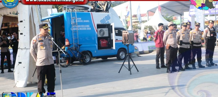 KAPOLRES OKU SELATAN PIMPIN APEL GABUNGAN PERSONEL PERSIAPAN PENGAMANAN SRGF 2023