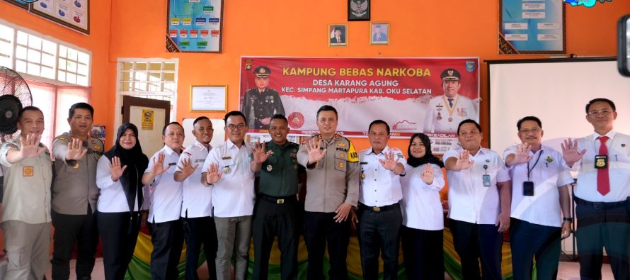 MEWUJUDKAN KAMPUNG BEBAS NARKOBA, PEMKAB OKU SELATAN GELAR SOSIALISASI PENYULUHAN P4GN DI DESA KARANG AGUNG KABUPATEN OKU SELATAN