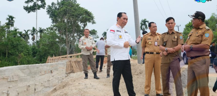 BUPATI POPO ALI TINJAU PROGRES PENGERJAAN AKSES JALAN BANDING AGUNG – MEKAKAU – PULAI BERINGIN