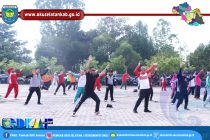 TINGKATKAN KESADARAN AKAN KESEHATAN PEMKAB OKU SELATAN MENGGELAR SENAM SEHAT BERSAMA