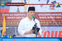 MEMPERERAT SILAHTURAHMI MASYARAKAT, WAKIL BUPATI HADIRI TURNAMEN GAPLE PIALA KETUA KARANG TARUNA OKU SELATAN