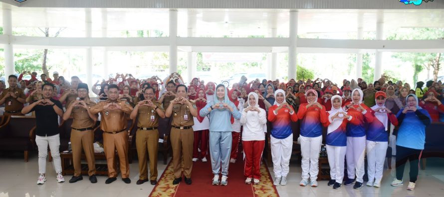DINAS KESEHATAN OKU SELATAN BERKOLABORASI BERSAMA YJI CABANG OKU SELATAN GELAR LOMBA SENAM JANTUNG SEHAT DAN HIP HEART.