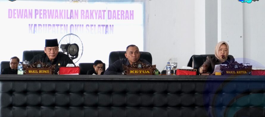 WAKIL BUPATI OKU SELATAN HADIRI RAPAT PARIPURNA DALAM AGENDA LAPORAN RESES PERTAMA ANGGOTA DPRD KABUPATEN OKU SELATAN DARI MASING-MASING DAERAH PEMILIHAN