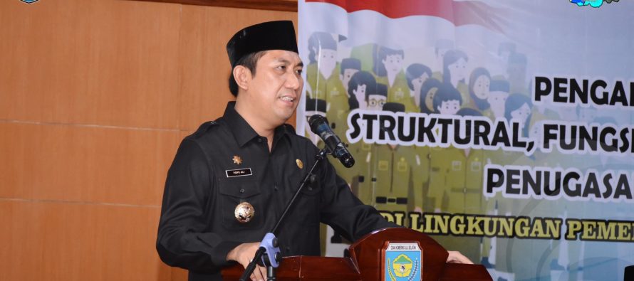 LANTIK PEJABAT STRUKTURAL, FUNGSIONAL DAN KEPALA SEKOLAH, BUPATI POPO ALI HARAPKAN SEGERA BERADAPTASI DAN LAKSANAKAN KINERJA TERBAIK