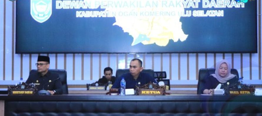 RAPAT PARIPURNA DPRD OKU SELATAN, DALAM RANGKA TINDAKLANJUTI KEGIATAN RESES KE II TAHUN 2024.