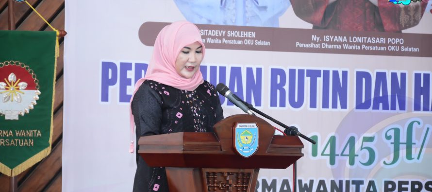 DWP UNIT DINAS KOMINFO OKU SELATAN IKUTI PERTEMUAN RUTIN DAN HALAL BIHALAL IDUL FITRI 1445 HIJRIAH DWP KABUPATEN OKU SELATAN