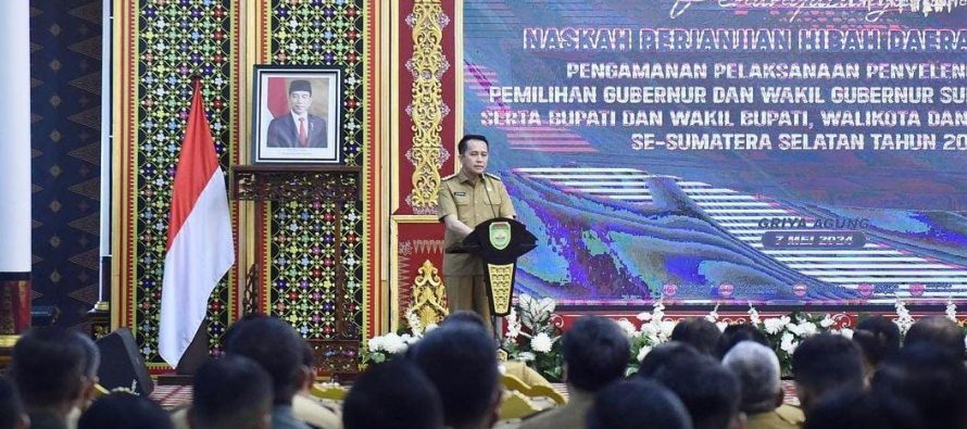 PEMKAB OKU SELATAN LAKSANAKAN PENANDATANGANAN NPDH SECARA SERENTAK 17 KABUPATEN KOTA SUMATERA SELATAN.