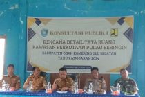 PEMKAB OKU SELATAN GELAR KONSULTASI PUBLIK I PENYUSUNAN RDTR WP PERKOTAAN PULAU BERINGIN.