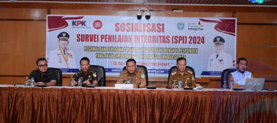INSPEKTORAT KABUPATEN OKU SELATAN GELAR SOSIALISASI SURVEI PENILAIAN INTEGRITAS (SPI) TAHUN 2024