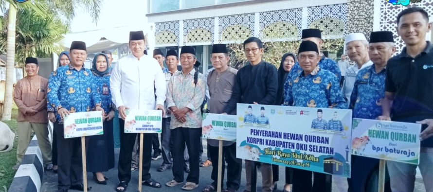 WAKIL BUPATI OKU SELATAN LAKSANAKAN PENYERAHAN HEWAN QURBAN DALAM RANGKA GERAKAN QURBAN SERENTAK SE-SUMSEL (SECARA VIRTUAL) BERSAMA PJ. GUBERNUR SUMSEL