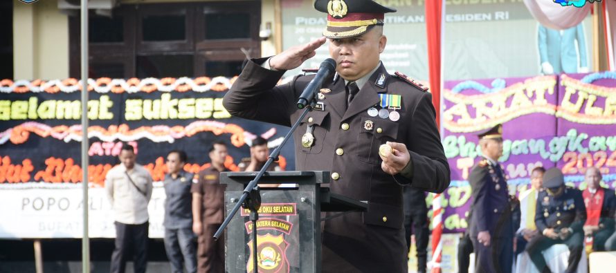 PLH SEKRETARIS DAERAH OKU SELATAN HADIRI UPACARA PERINGATAN HARI BHAYANGKARA KE-78