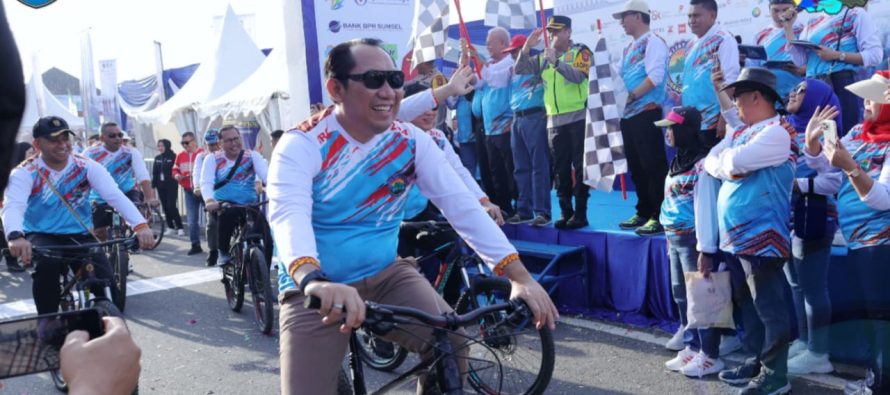 RATUSAN GOWESER DARI BERBAGAI WILAYAH DI INDONESIA KEMBALI RAMAIKAN SRIWIJAYA RANAU GRAN FONDO.