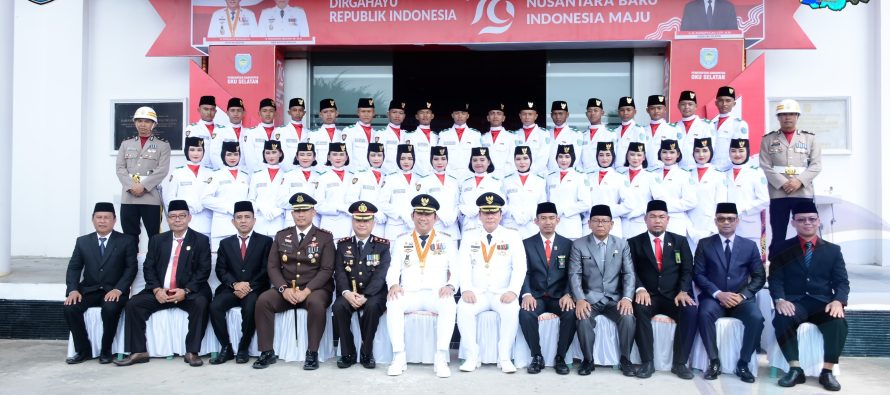 UPACARA PERINGATAN HUT KEMERDEKAAN RI KE-79 DI KABUPATEN OKU SELATAN BERLANGSUNG KHIDMAT