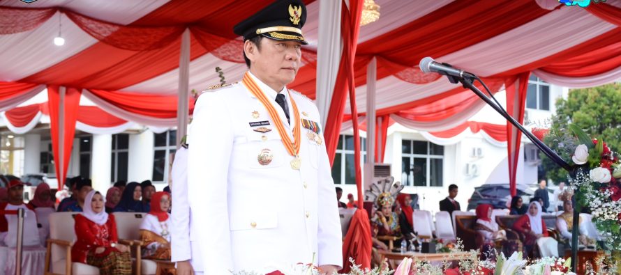 UPACARA PENURUNAN BENDERA MERAH PUTIH DAN AUBADE DALAM RANGKA HUT RI KE-79 TAHUN 2024 BERJALAN LANCAR