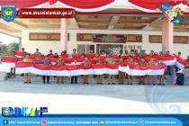 PEMKAB OKU SELATAN GELAR GERAKAN PEMBAGIAN BENDERA MERAH PUTIH DI KABUPATEN OKU SELATAN DALAM RANGKA HARI ULANG TAHUN KE 79 KEMERDEKAAN REPUBLIK INDONESIA TAHUN 2024