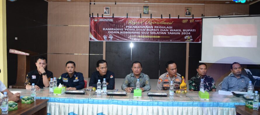 KEPALA BADAN KESBANGPOL OKU SELATAN HADIRI RAKOR PENETAPAN LOKASI PEMASANGAN ALAT PERAGA KAMPANYE PERNAH PILKADA TAHUN 2024 DI KABUPATEN OKU SELATAN