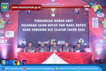 WAKIL BUPATI OKU SELATAN HADIRI PENGUNDIAN NOMOR URUT PASANGAN CALON BUPATI DAN WAKIL BUPATI OKU SELATAN DAN DEKLARASI KAMPANYE DAMAI TAHUN 2024.