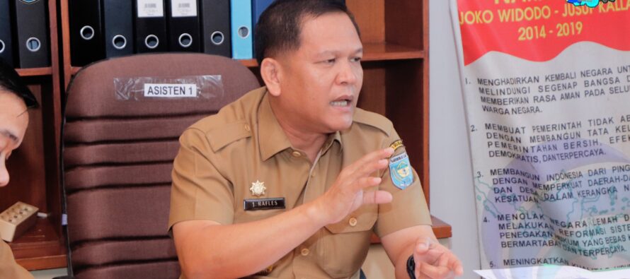 ASISTEN I PIMPIN RAPAT TERKAIT TINDAKLANJUT PERMOHONAN PERPANJANGAN PENETAPAN LOKASI PETA PEMBANGUNAN BENDUNGAN TIGA DIHAJI KABUPATEN OKU SELATAN OLEH BBWSS VIII