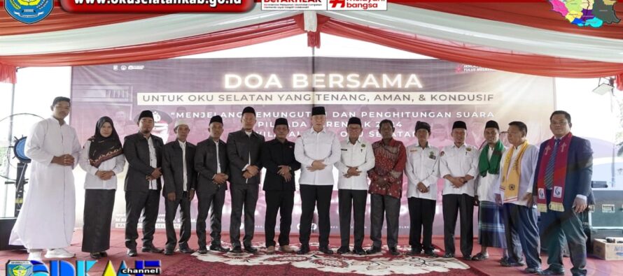 WAKIL BUPATI OKU SELATAN HADIRI DOA BERSAMA MENJELANG PEMUNGUTAN DAN PENGHITUNGAN SUARA PILKADA SERENTAK TAHUN 2024 DI KABUPATEN OKU SELATAN.