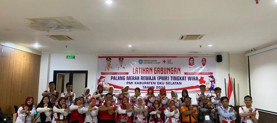 PALANG MERAH INDONESIA KABUPATEN OKU SELATAN GELAR LATIHAN GABUNGAN PALANG MERAH REMAJA TINGKAT WIRA TAHUN 2024 DI GRAHA SERASAN SEANDANAN