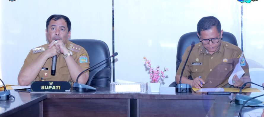 BUPATI ABUSAMA PIMPIN RAKOR TINDAKLANJUT PELAKSANAAN GC DTSEN DI KABUPATEN OKU SELATAN